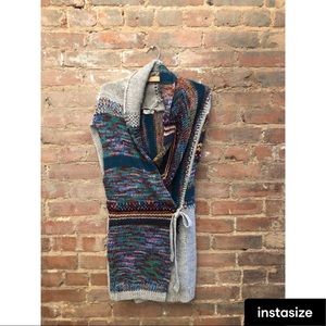 Dries Van Noten sleeveless wrap sweater